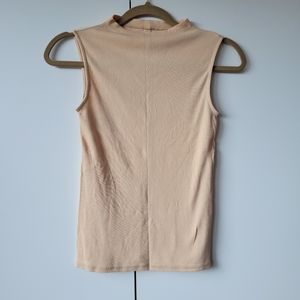 Everlane Orange Rib Funnel Neck Tank